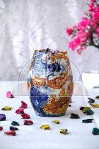 6 Inch Marble Dholak Table Lamp, Color : Multiple Color