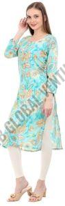 Aqua Petal Grace Kurti, Brand Name : Varnnan