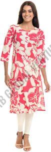 Varnnan Printed Long Cotton Kurti Casual Wear, Gender : Ladies