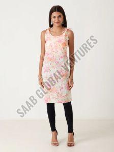 Varnnan Cotton Printed Pink Petal Dori Kurti