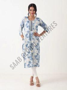Summer Sky Single Kurti, Brand Name : Varnnan
