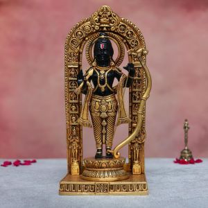 Beautiful Black Brass RAM Lala Statue for Decorative Religious