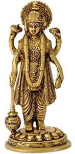Brass Lord Vishnu Idol