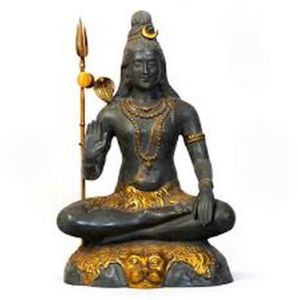 Powder Coated Decorative Brass Shiva Statue Traditional