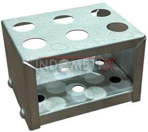 Metal Polished Rectangle Test Tube Rack, Color : Grey for Laboratory