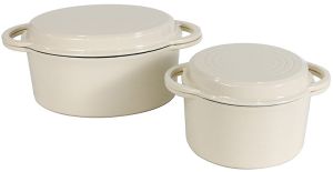 Multi Enamel Cast Iron 2-In-1 Dutch Oven With Skillet Lid