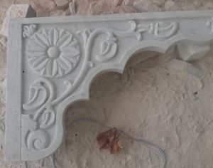 Printed Polished Mosque Marble Mehrab, Color : White