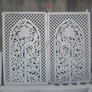 Polished Carved Handmade Marble Jali, Color : White for Construction
