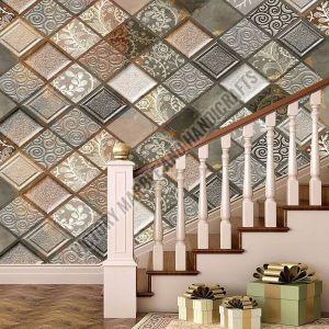 Designer Polished Marble Printed Tiles, Color : Multicolor Standard