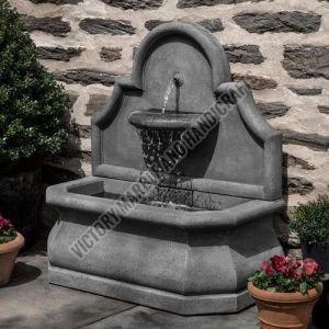 Polished Marble Wall Fountain, Color : Grey for Garden
