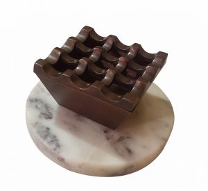 9 Hole Aluminium Ashtray with Copper Antique Finish