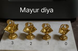 Brass Peacock Diyas for Pooja