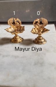 Brass Peacock Oil Lamp Set OF 2 Pcs