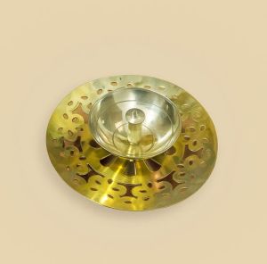 Decorative Brass Round Cutwork Diya Stand