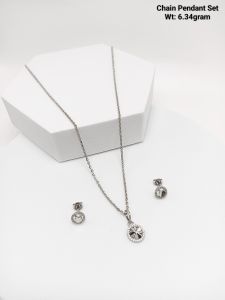 92.5 Silver Chain Pendant Set