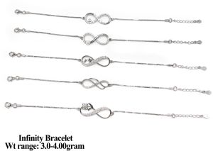 92.5 Silver Infinity Bracelets