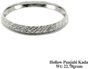 92.5 Silver New Design Hollow Punjabi Kada