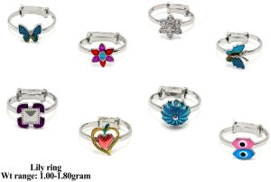 92.5 Sterling Silver Lily Ring