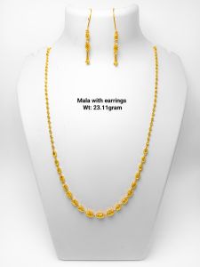 92% Gold Mala With Earrings