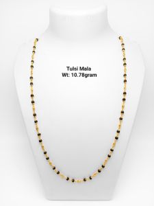 Polished 92% Gold Tulsi Mala, Brand Name : Sunbera