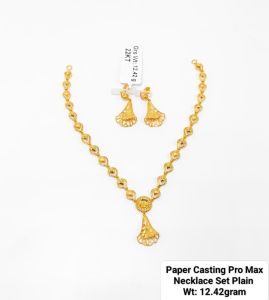 gold paper casting pro max necklace set