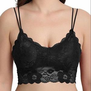 Ladies Black Net Padded Bra