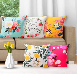 Cotton Printed Cushion Cover, Color : Multi-color