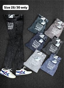 Unisex Back Pocket Print Denim Jeans