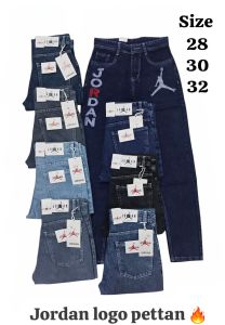 Unisex Jordan Print Denim Jeans 28 & 32 Casual Wear