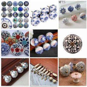 Polished Ceramic Door Knobs, Shape : Round