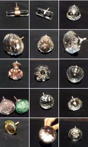 Polished Glass Door Knobs, Color : Silver, Grey