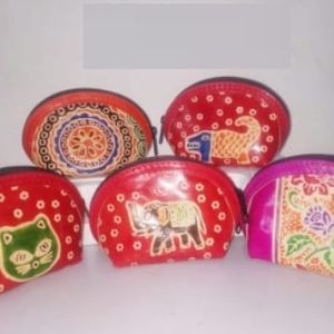 Printed Ladies Leather Coin Pouches Standard Classic