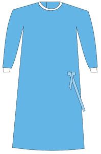 Non-woven Fabric Standard Surgical Gown, Color : Blue
