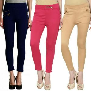 Plain Denim Ladies Jeggings Fashionable Casual Wear