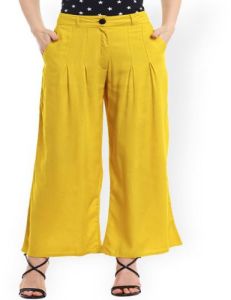 Plain Polyester Ladies Stylish Palazzo Party Wear