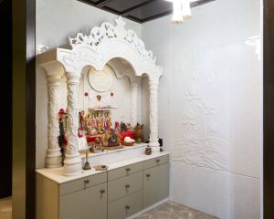 Polished White Marble Stone Temple, Stone Form : Marbleengineer