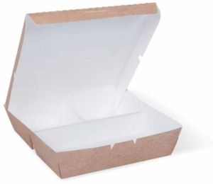 3 Compartment Kraft Paper Lunch Box