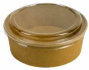 Brown Round Kraft Paper Bowl With Lid