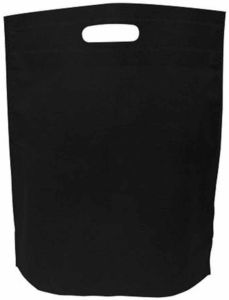 Plain Black D Cut Paper Bag