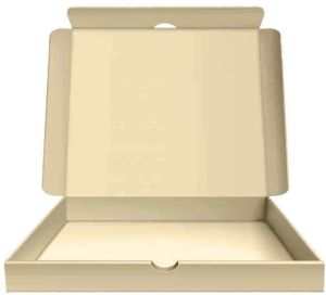 Plain Brown Corrugated Pizza Box