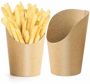 Plain Kraft Paper French Fries Pouch