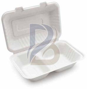 2 Compartment Eco Bagasse Container
