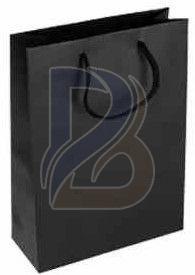 Black Kraft Paper Handle Paper Bag, Technics : Machine Made