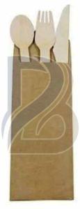 Brown Cutlery Paper Pouch 225 X 85 Mm