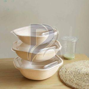Eco Bagasse Hexagon Bowl, Color : Natural Brown for Food Serving