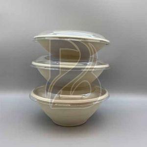 Plain Eco Round Bagasse Bowl, Color : Natural Brown for Food Serving