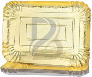Plain Gold Rectangle Paper Tray