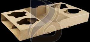 Mighty Detachable Cardboard Molded Pulp Tray, Color : Brown