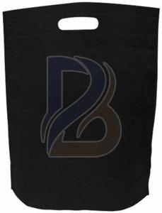 Plain Black D Cut Paper Bag for Grocery Shopping, Retail Stores
