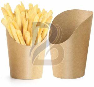 Plain Kraft Paper French Fries Pouch, Color : Brown